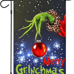Bandera de jardÃn de Navidad de 12 x 18 pulgadas, doble cara, con temática de Navidad, pequeña de arpillera, banderas de jardÃn de invierno para Bandera de jardÃn de Navidad de 12 x 18 pulgadas, doble cara, con temática de Navidad, pequeña de arpillera, banderas de jardÃn de invierno para