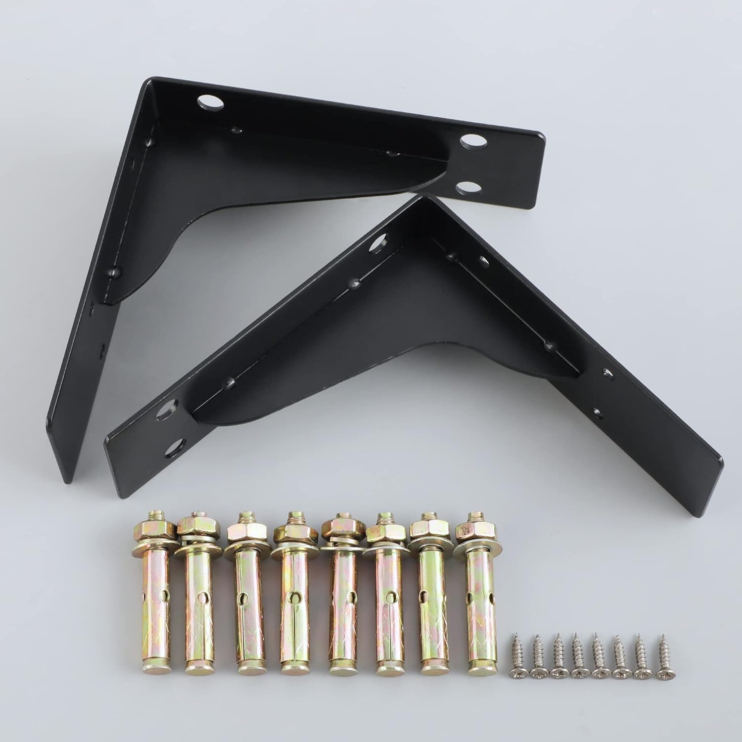Mooche JZX22106B-2P – Soporte de estante flotante industrial, 2 piezas, carga máxima, 300 libras, soporte de estante de metal montado en la pared,