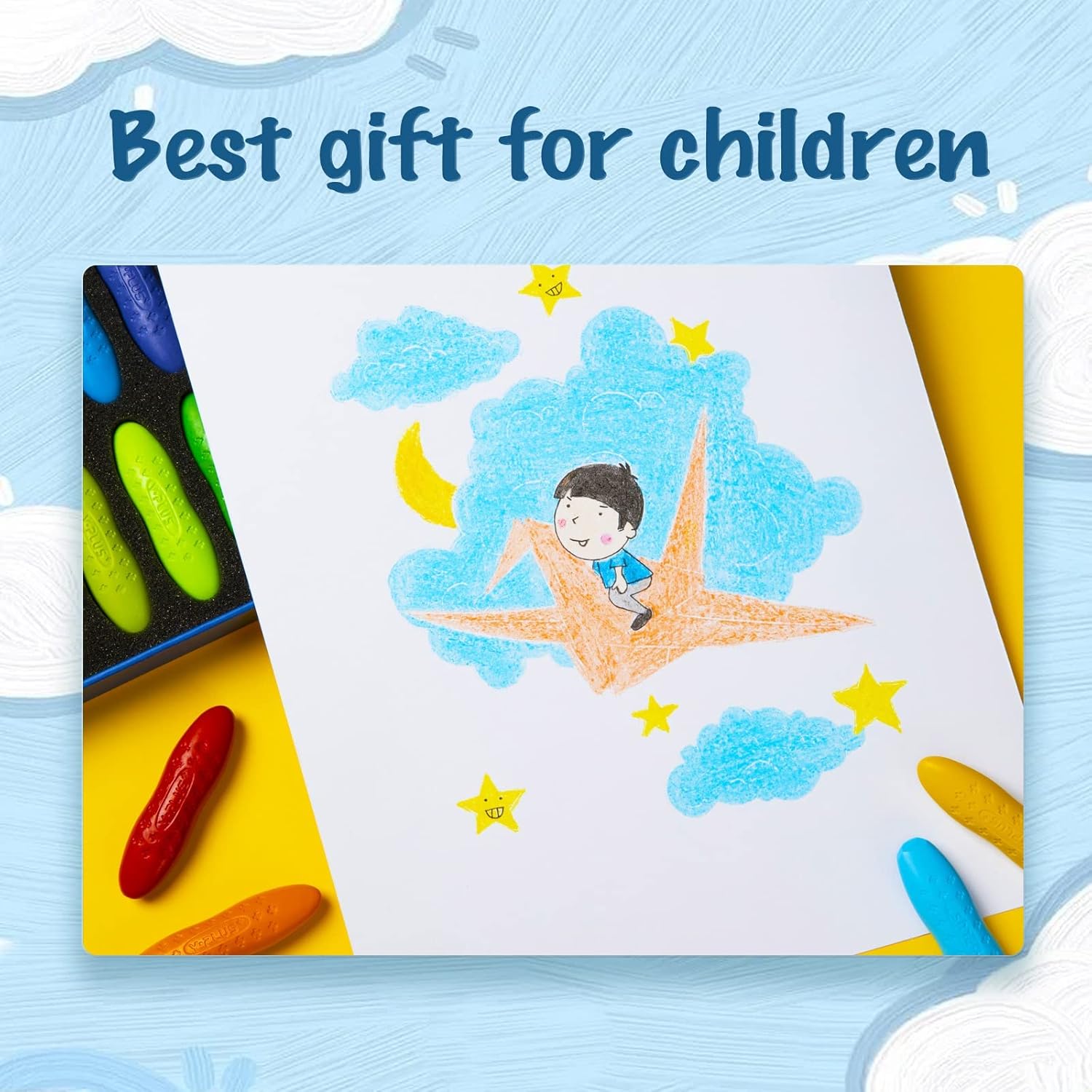 YPLUS Crayones de maní para niños, 24 colores lavables para niños, crayones no tóxicos para bebés de 2 a 4 años, 1-3, 4 a 8, suministros de arte