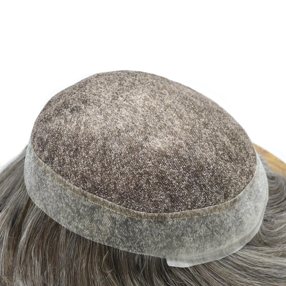 Tupé para hombres, piezas de cabello humano real para hombres, tupé de encaje transpirable para hombre, tupé para pérdida de cabello, protesis