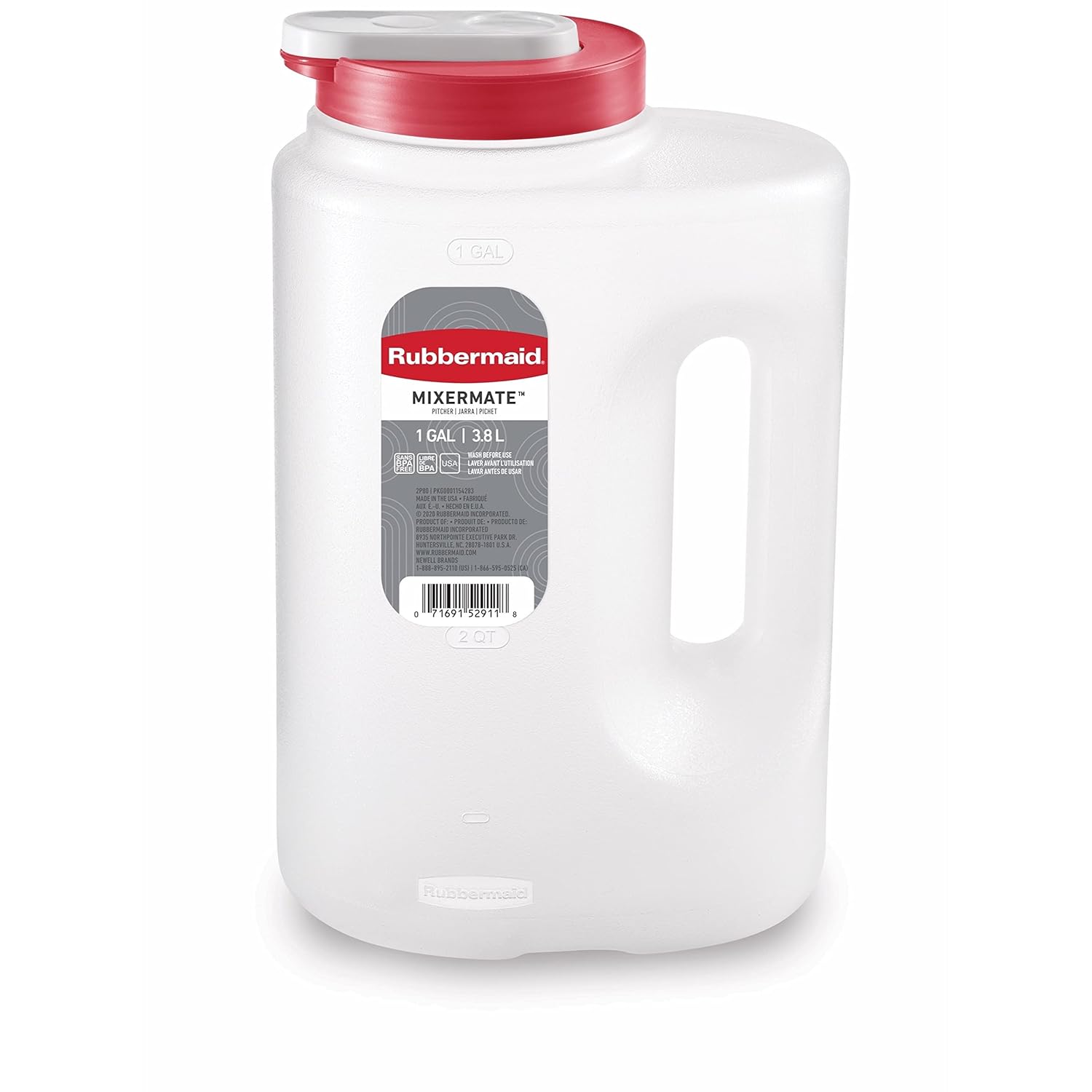 Rubbermaid Mixermate Jarra resistente a fugas, 1 galón (paquete de 3)