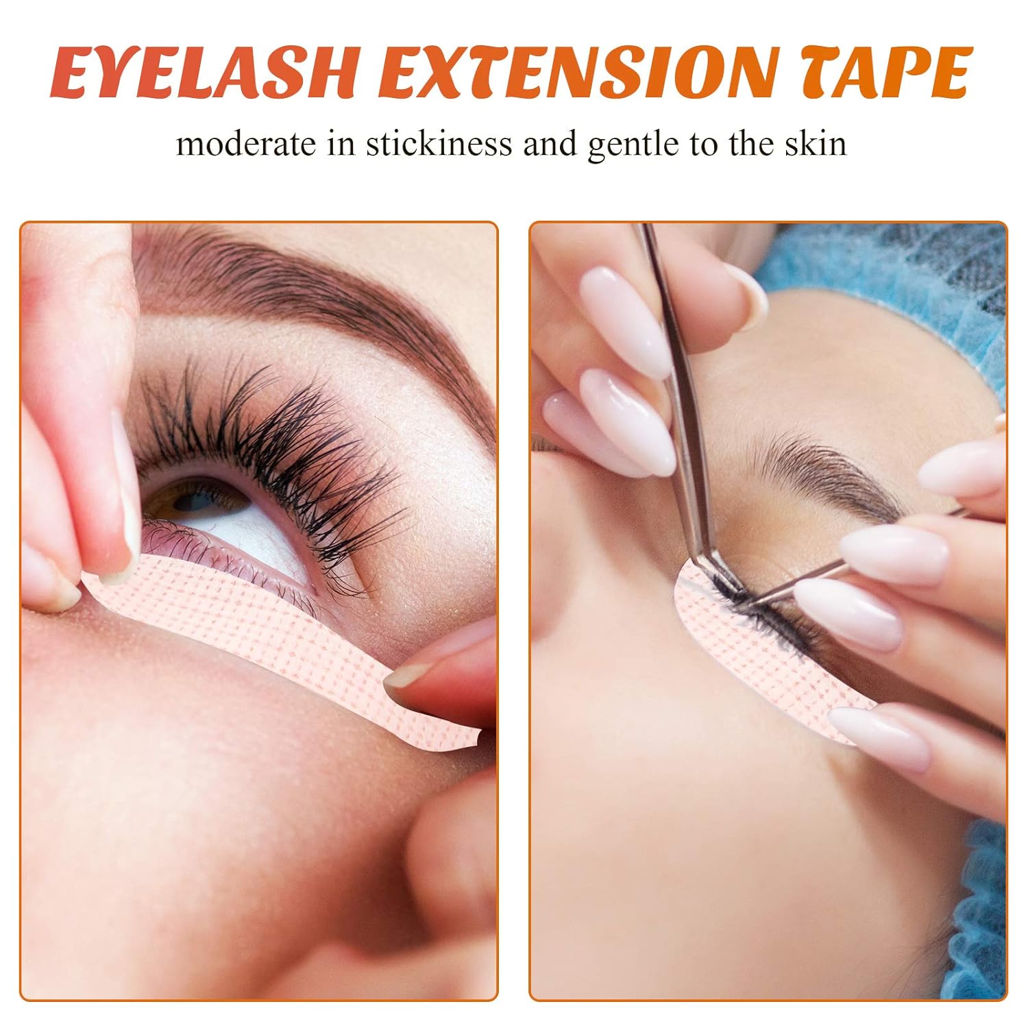 10 Rolls Eyelash Extension Tape Fabric Eyelash Tape Breathable Eyelash Grafting Tape False Eyelash Adhesive Non-woven Tape DIY Sticker for Eyelash