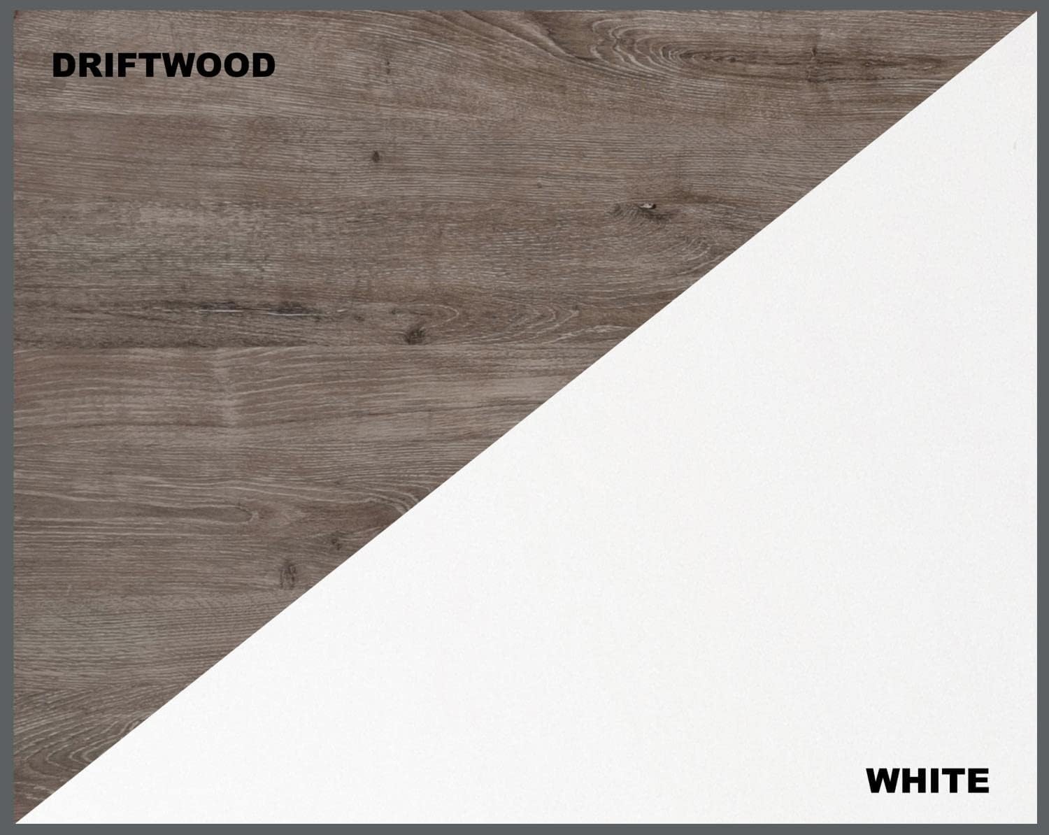 Saint Birch Finley – Escritorio moderno de madera con gabinete en roble blancogris