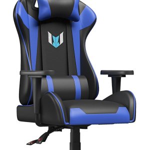 Bigzzia Silla de oficina ergonómica para videojuegos, silla de escritorio giratoria de altura ajustable, silla de computadora reclinable con soporte Bigzzia Silla de oficina ergonómica para videojuegos, silla de escritorio giratoria de altura ajustable, silla de computadora reclinable con soporte