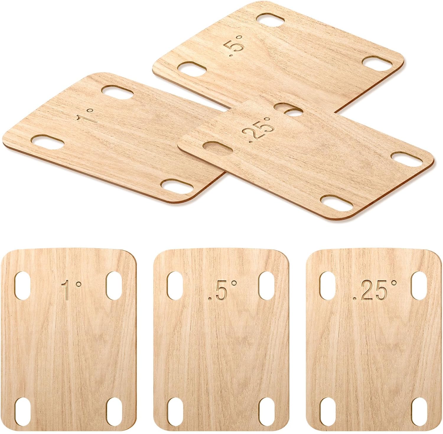 YASUOA Cuña de guitarra de madera de arce de alta calidad para una alineación eficaz y ajuste de ángulo, adecuada para todo tipo de guitarras, 3