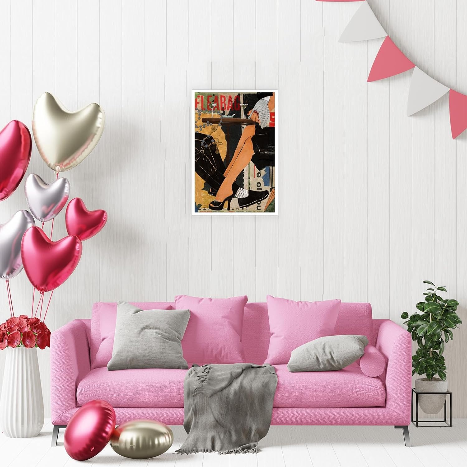 Dcvjiy Póster colorido retro de moda con texto en inglés I Love You Is Will Pass, lienzo decorativo para pared, diseño de barra y carrito,