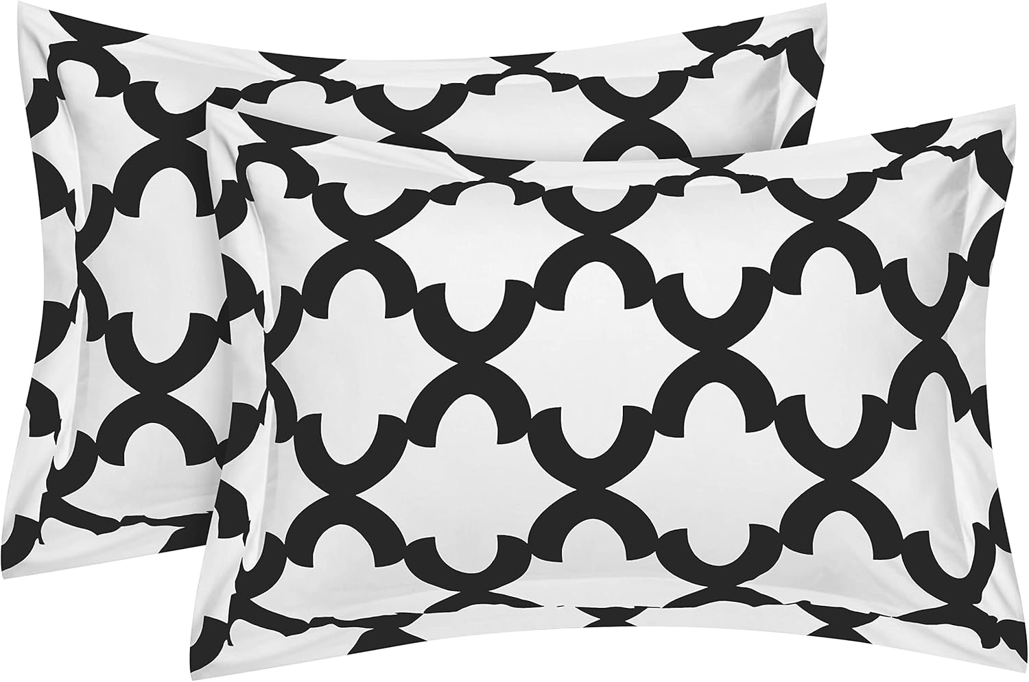 Utopia Bedding – Juego de edredón estampado (Blanco, negro, Queen) con 2 fundas de almohada – Lujosa microfibra cepillada – Edredón alternativo al