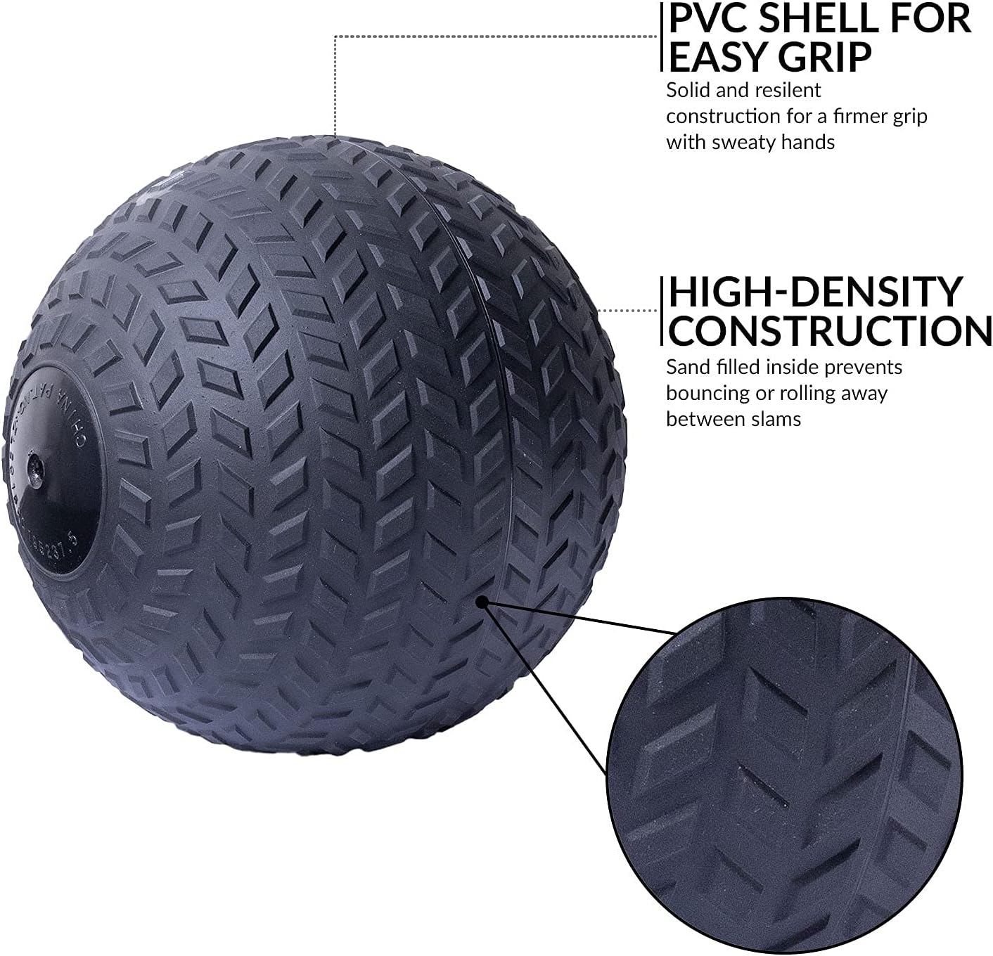 Slam Medicine Balls, 5, 10, 15, 20 lbs for Strength and Crossfit Workout, Exercise Weight Ball for Zero Bounce Fitness Conditioning Exercises