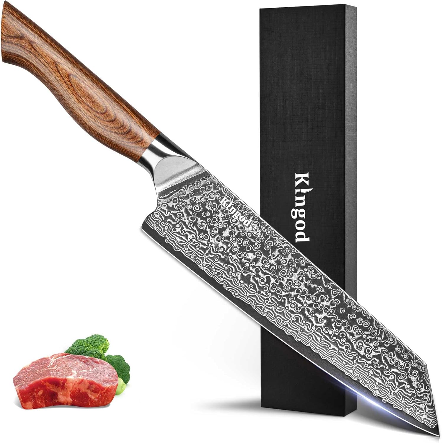 Cuchillo de chef japonés VG10 Core Cuchillo de cocina de 8 pulgadas, cuchillos de cocina profesionales Cuchillo de cocina afilado de acero de alto