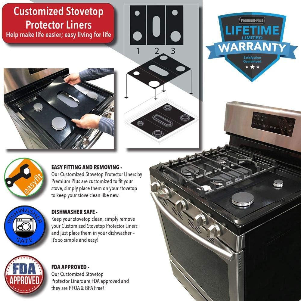 Protectores para estufa Whirlpool Protectores para cubierta de estufas de gas Whirlpool a la medida Protectores fáciles de limpiar para modelo