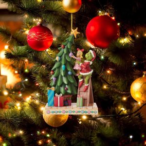 Adorno colgante clásico de dibujos animados de invernadero, colgante de acrílico de robo, divertido adorno colgante de árbol de Navidad para el Adorno colgante clásico de dibujos animados de invernadero, colgante de acrílico de robo, divertido adorno colgante de árbol de Navidad para el