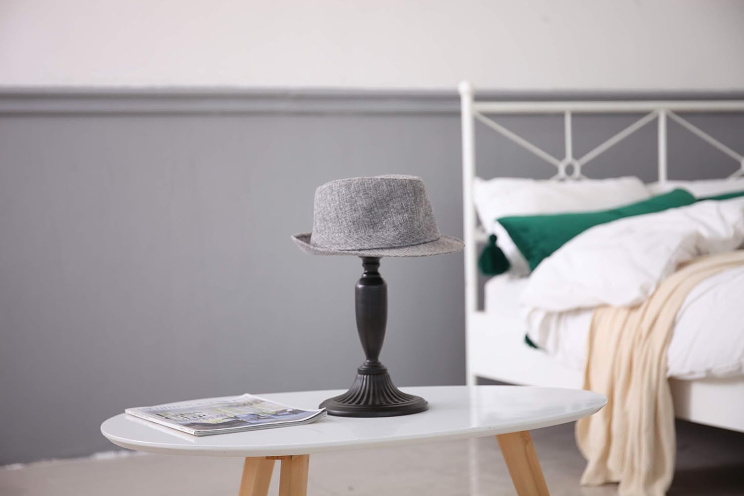 Owlgift Vintage Style Dome Shape Removable Metal Hat Rack, Cap, Wig Storage Holder Display Stand, Black (2pcs)