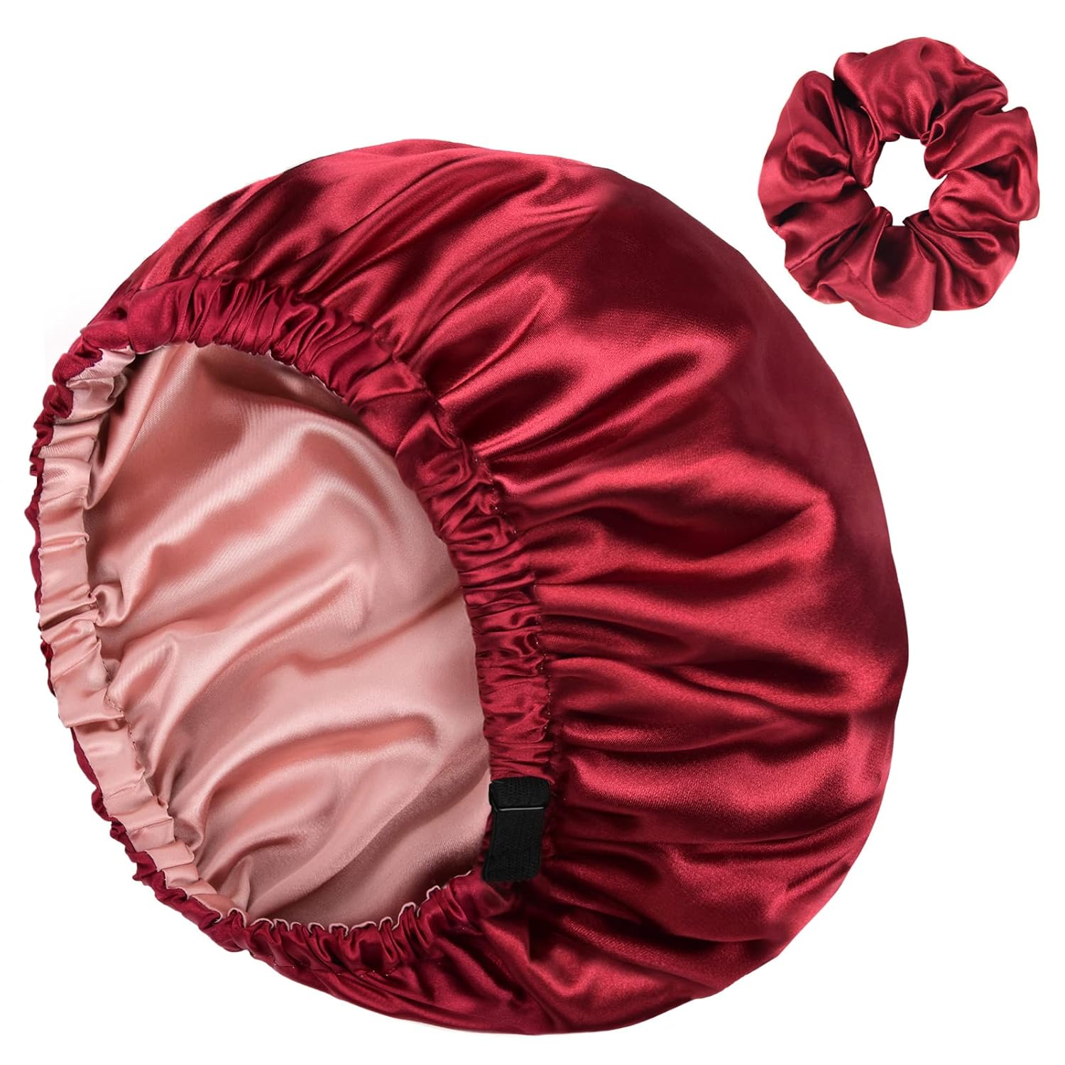 Gorro de satén de seda para el cabello para dormir, capó para el cabello para mujeres, cabello rizado y natural