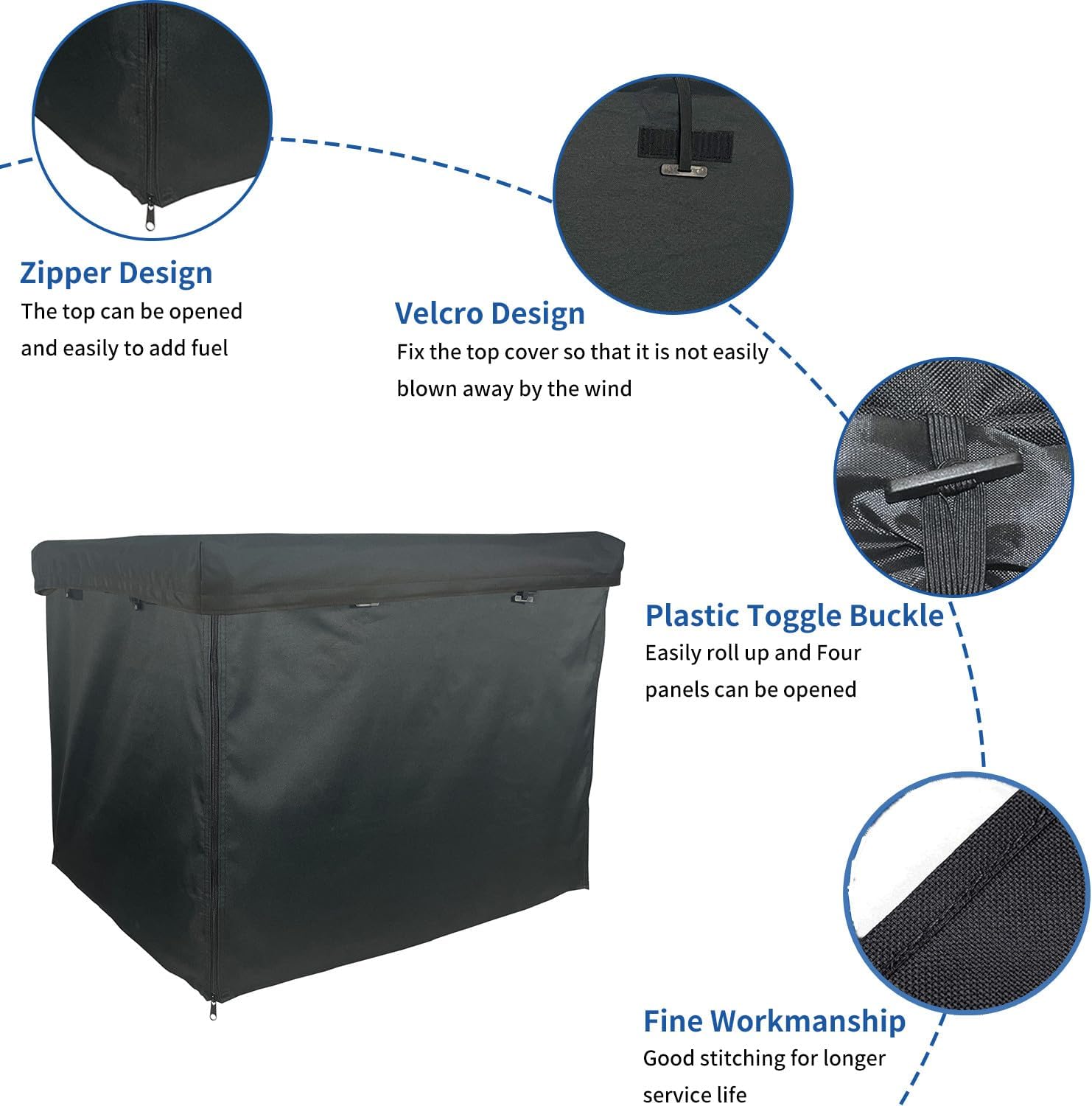 Cubiertas para generadores mientras corres, tienda de campaña de generador al aire libre, carcasa de generador portátil impermeable, 32 pulgadas de