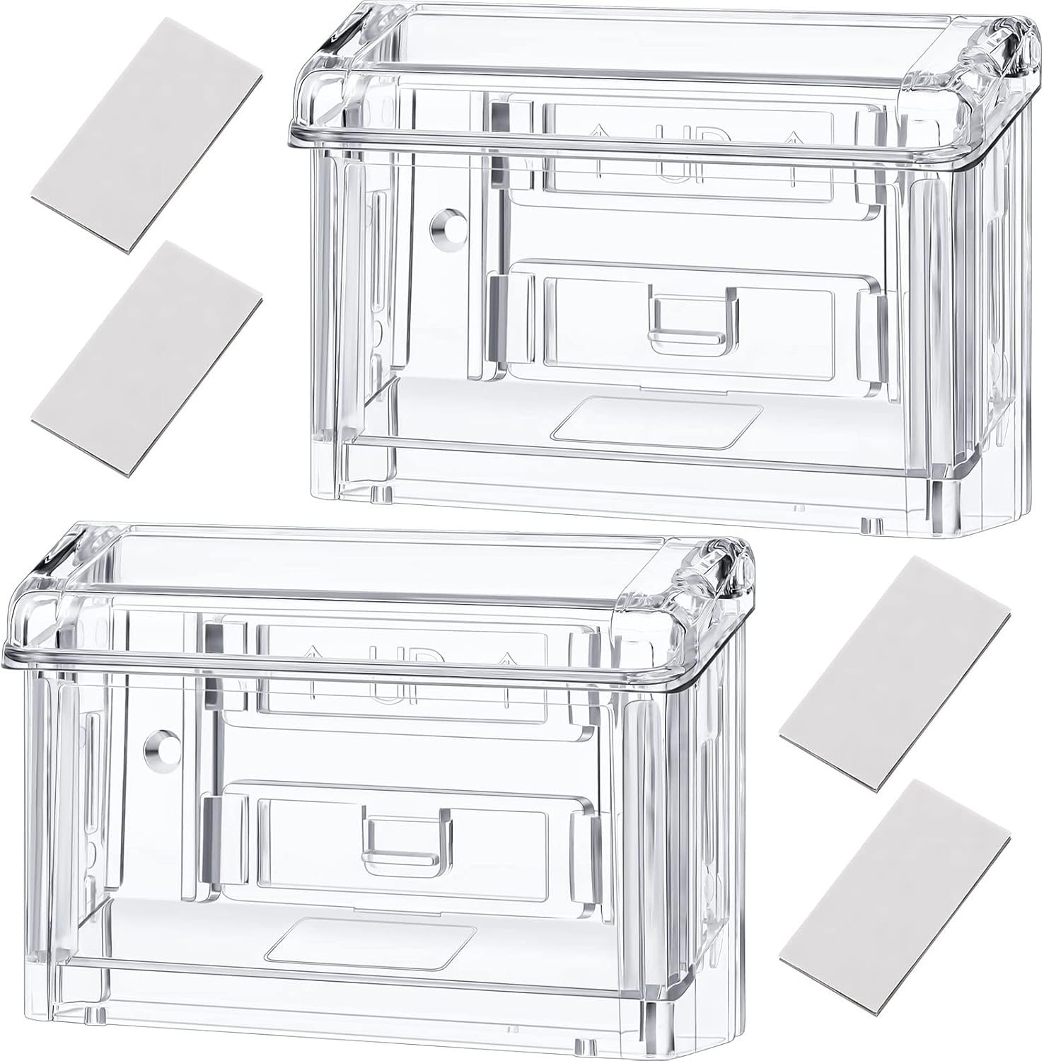 Tarjetero de acrílico para exteriores, para pared, incluye tarjetero transparente para despegar y pegar para oficina, tiendas, camiones, pared al