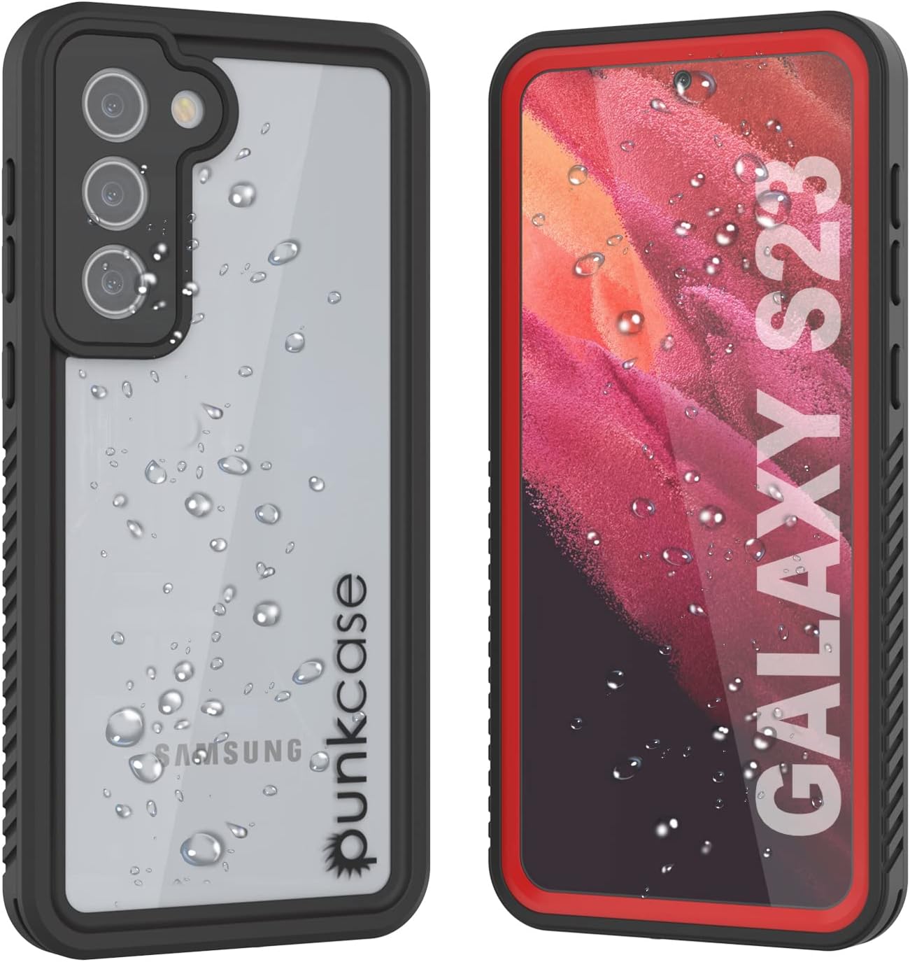 Punkcase Funda impermeable para Galaxy S23 Serie Extrema Ajuste delgado Certificado IP68 A prueba de golpes Resistente a la suciedad A prueba de