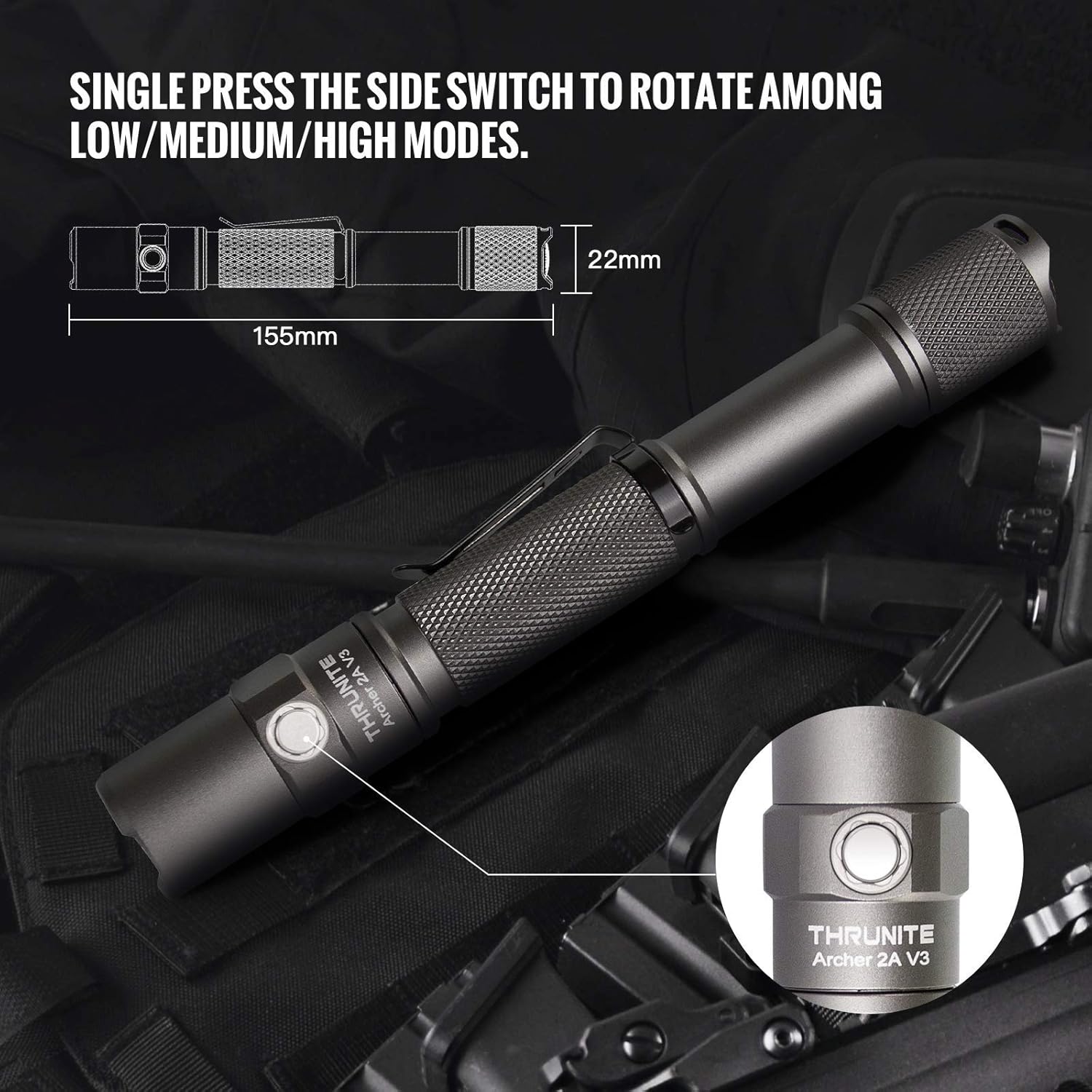 ThruNite Archer 2A V3 – Linterna de la serie de 500 lúmenes