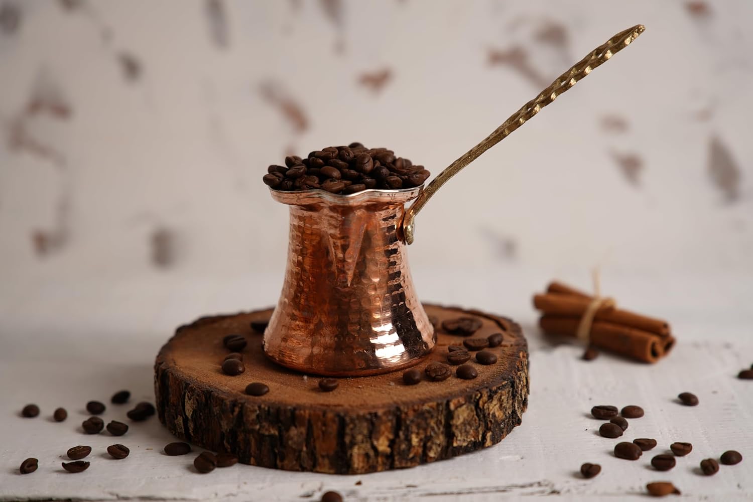 SANTA MARLA Cafetera árabe, cafetera turca, hecha a mano, Cezve para 1-2 personas (pequeña)