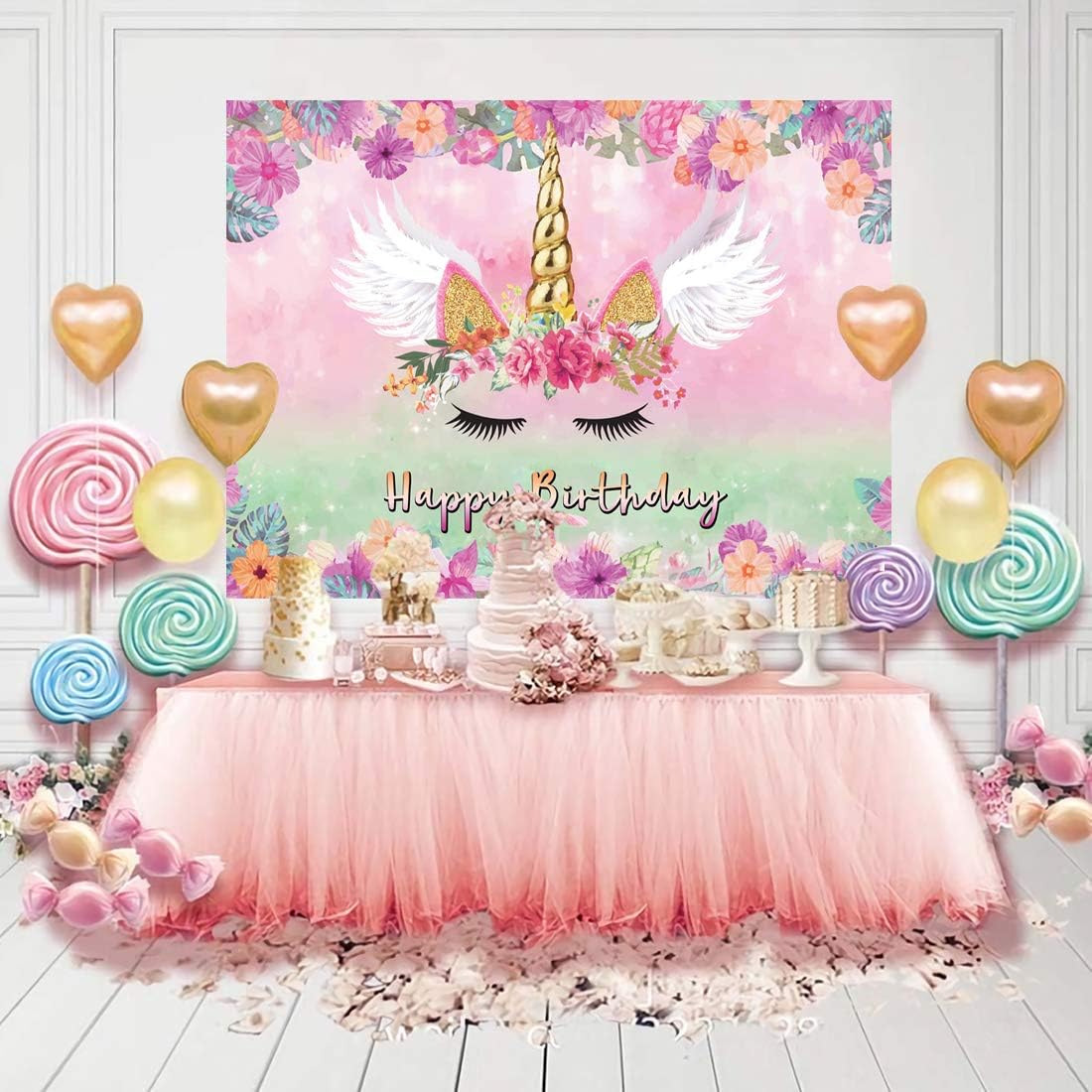 LTLYH – Fondo de unicornio rosa para fotografía de 5 x 3 pies, diseño de unicornio rosa con temática de unicornio, decoración de fiesta de