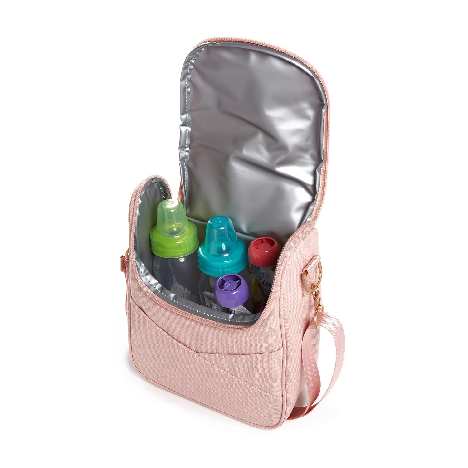JuJuBe Bolsa enfriadora de biberones aislada para almacenamiento de leche materna de viaje, portabotellas portátil para botellas de leche materna,