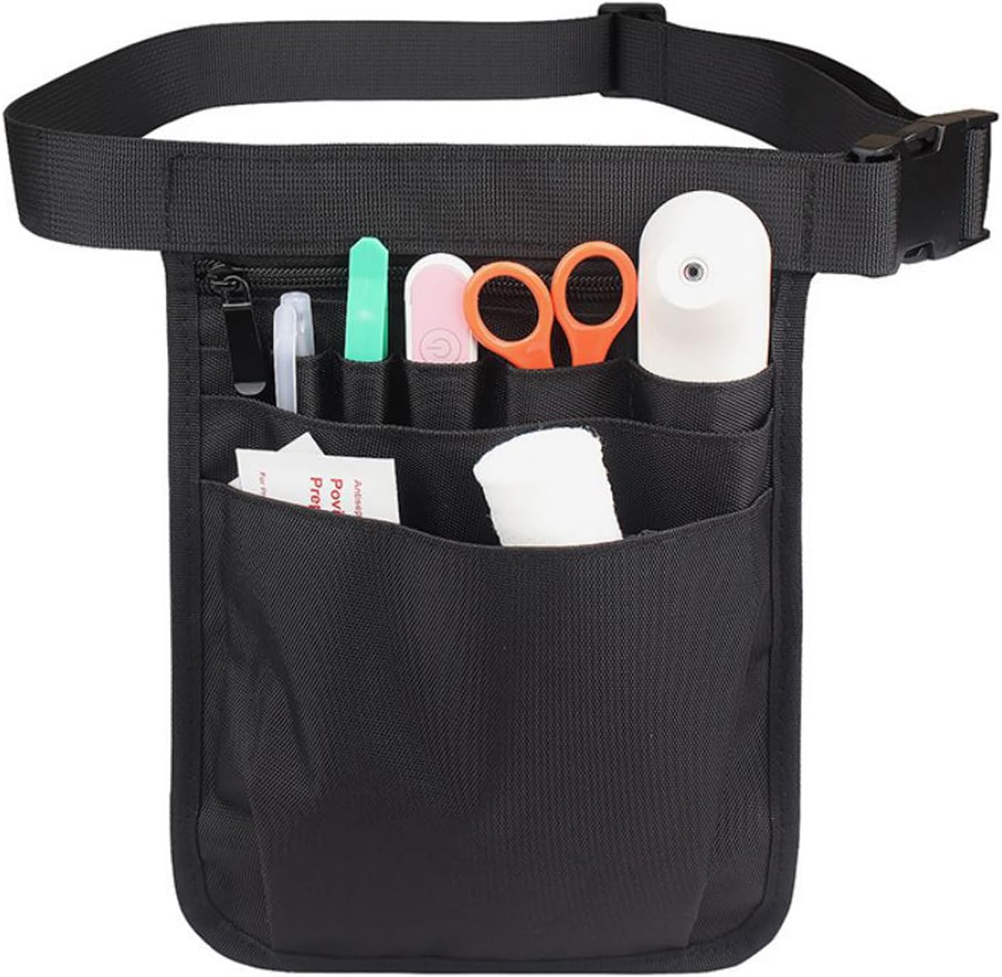 Riñonera médica para enfermera, cinturón organizador médico para enfermera, bolsa de bolsillo para cinturón de herramientas de enfermería con