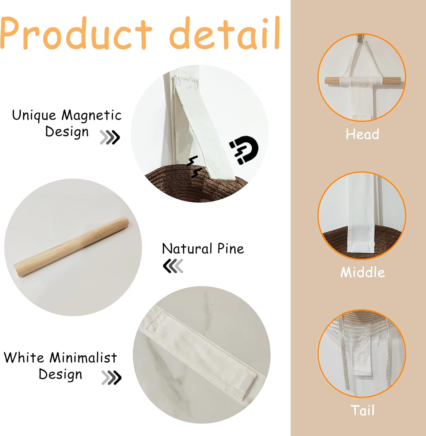 Perchas para sombreros de pared con diseño magnético para colgar en la pared, organizador de gorras para sombreros de ala ancha y varios sombreros