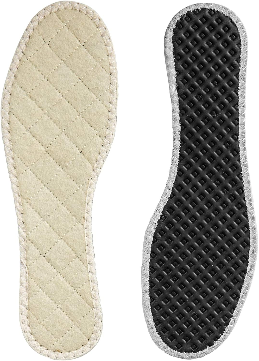 Plantillas de invierno de lana con capa aislante de aluminio y carbón activado para botas y zapatos, plantilla de repuesto para hombre y mujer,