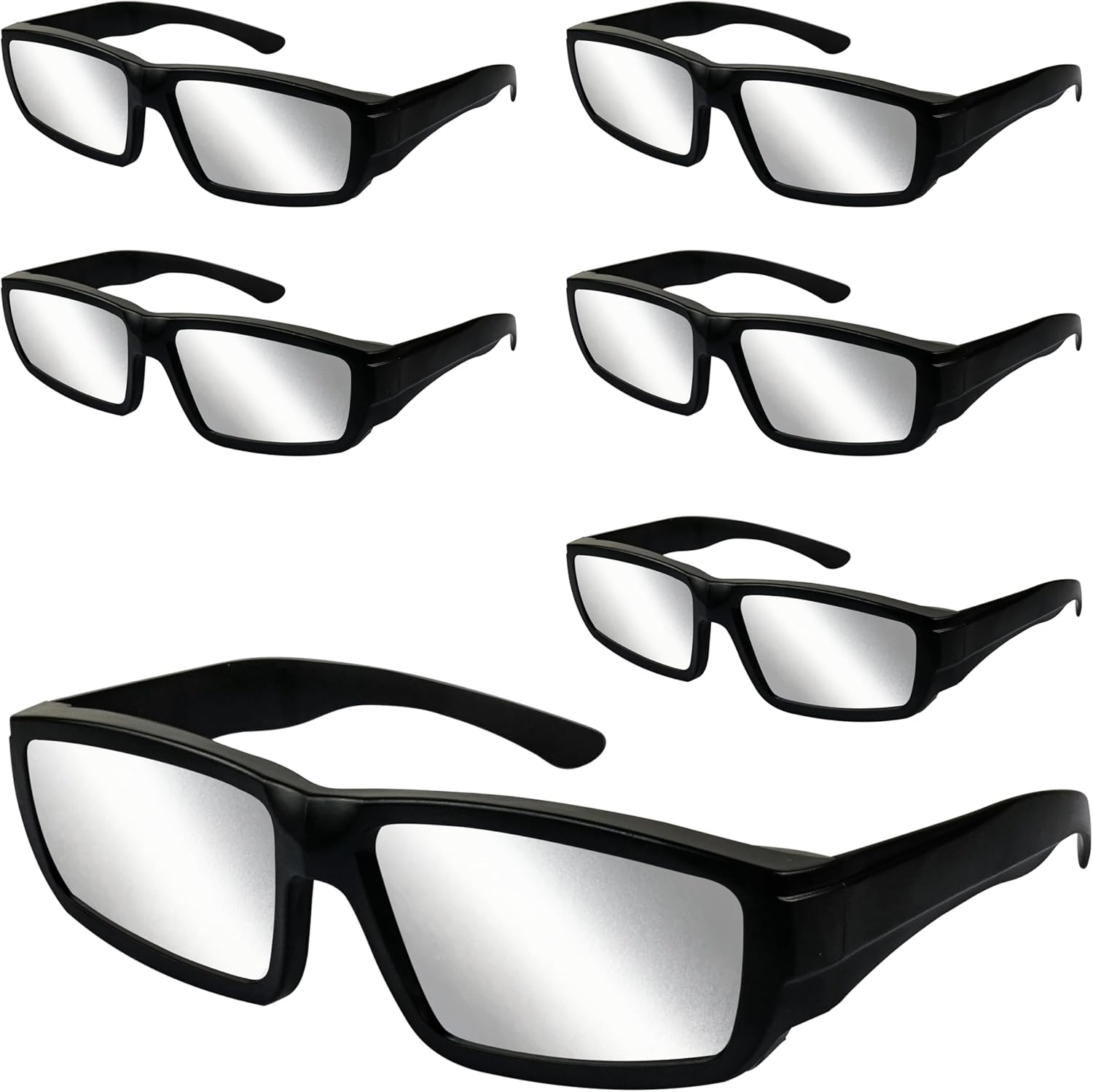 Gafas de eclipse solar  ISO 12312-22015 (E) y certificado CE, lentes de plástico duradero para visión directa del sol (paquete de 6)