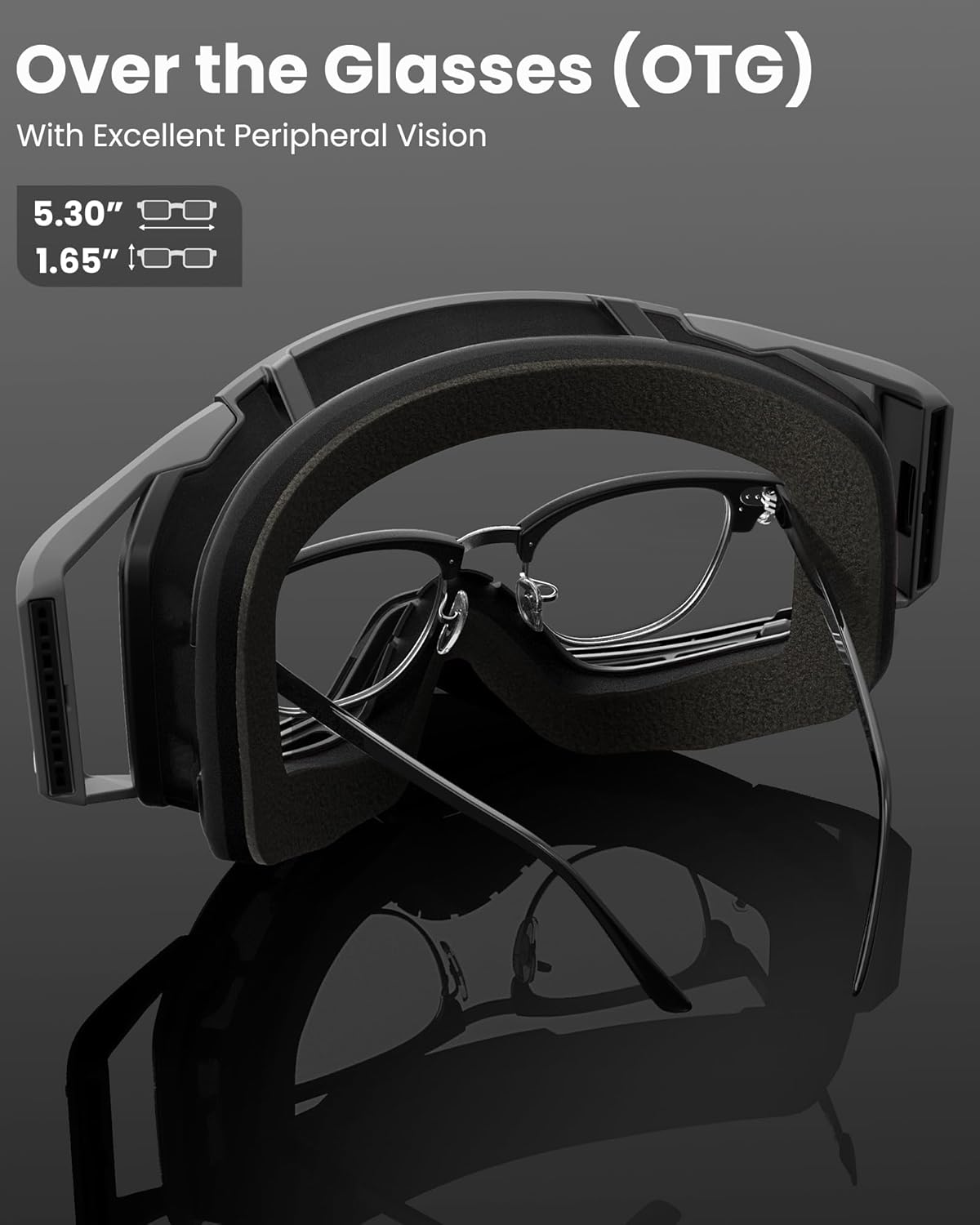 OutdoorMaster Mustang – Gafas de motocross OTG, gafas de motocross, gafas de ATV para hombres, mujeres, adultos, jóvenes
