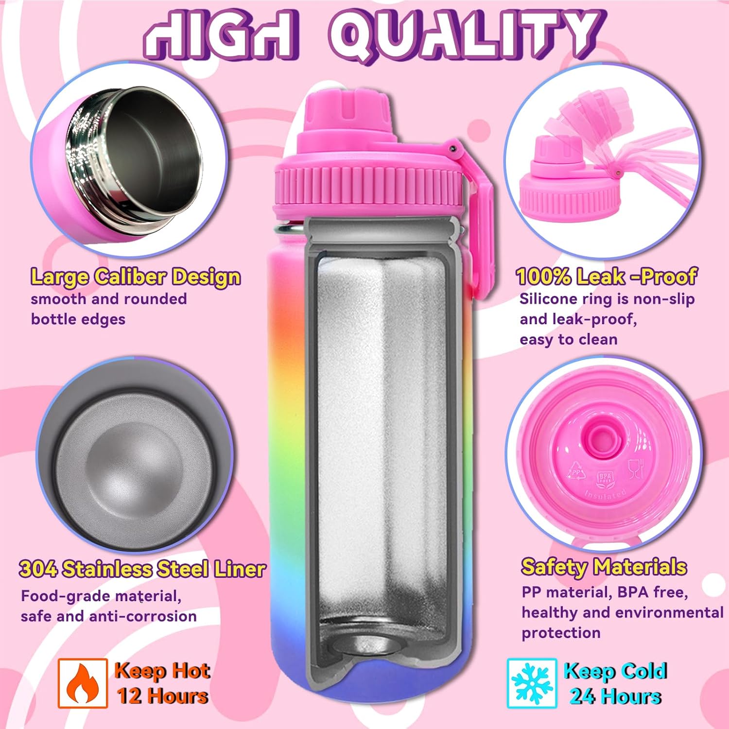 7july Decora tus propios kits de botellas de agua para niñas de 4 a 6 a 8 a 10 años (acero inoxidable), manualidades de pintura de diamantes con