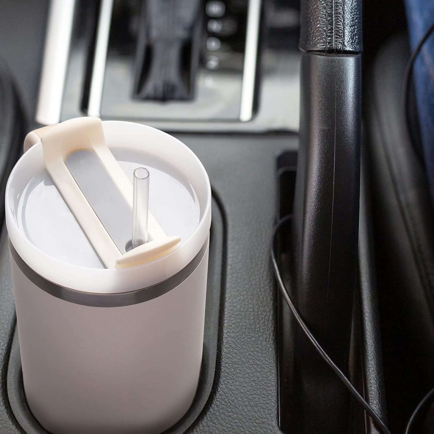 Tumbler With Handle 40 oz and Straw Lid,304 Stainless Steel Water Bottle, Travel Mug Insulated Tumblers Iced for Tea Coffee Gift, large capacity car