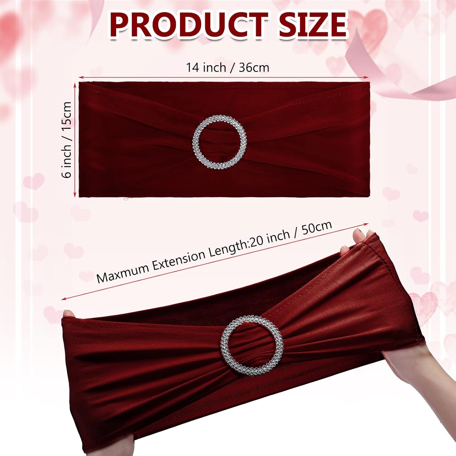 Tegeme 80 cintas elásticas para silla, lazos para silla, bandas elásticas de elastano con hebilla para bodas, hoteles, banquetes, fiestas de
