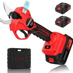 Tijeras de podar eléctricas, tijeras de podar inalámbricas profesionales con pantalla LCD, podadora eléctrica alimentada por batería con 2 baterías Tijeras de podar eléctricas, tijeras de podar inalámbricas profesionales con pantalla LCD, podadora eléctrica alimentada por batería con 2 baterías