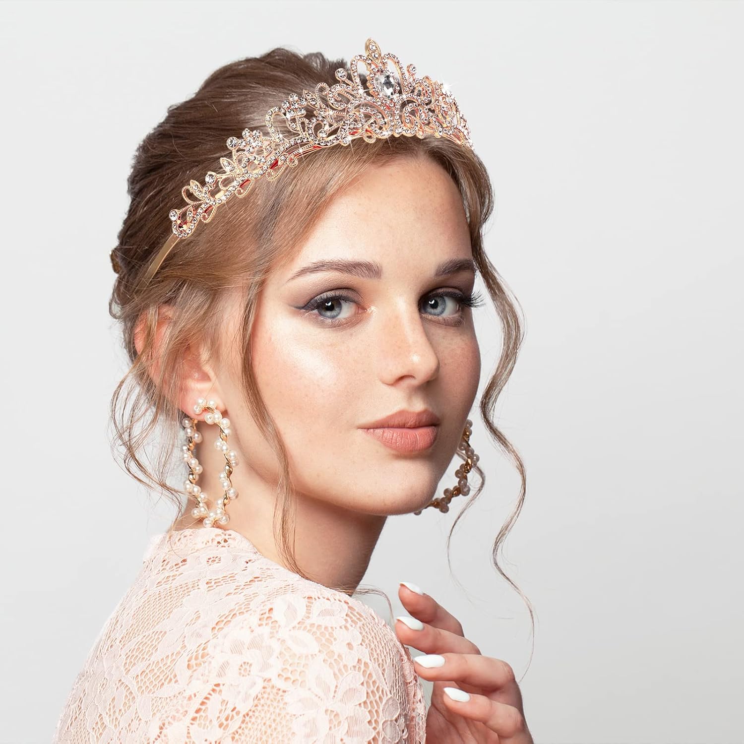 20 coronas de tiara de cristal, corona de princesa para mujeres y niñas, corona de cumpleaños con peines de diamantes de imitación, corona de