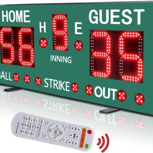 YZ Marcador de béisbol portátil LED para valla, marcador digital de alta luz con control remoto, marcador electrónico inalámbrico recargable, YZ Marcador de béisbol portátil LED para valla, marcador digital de alta luz con control remoto, marcador electrónico inalámbrico recargable,