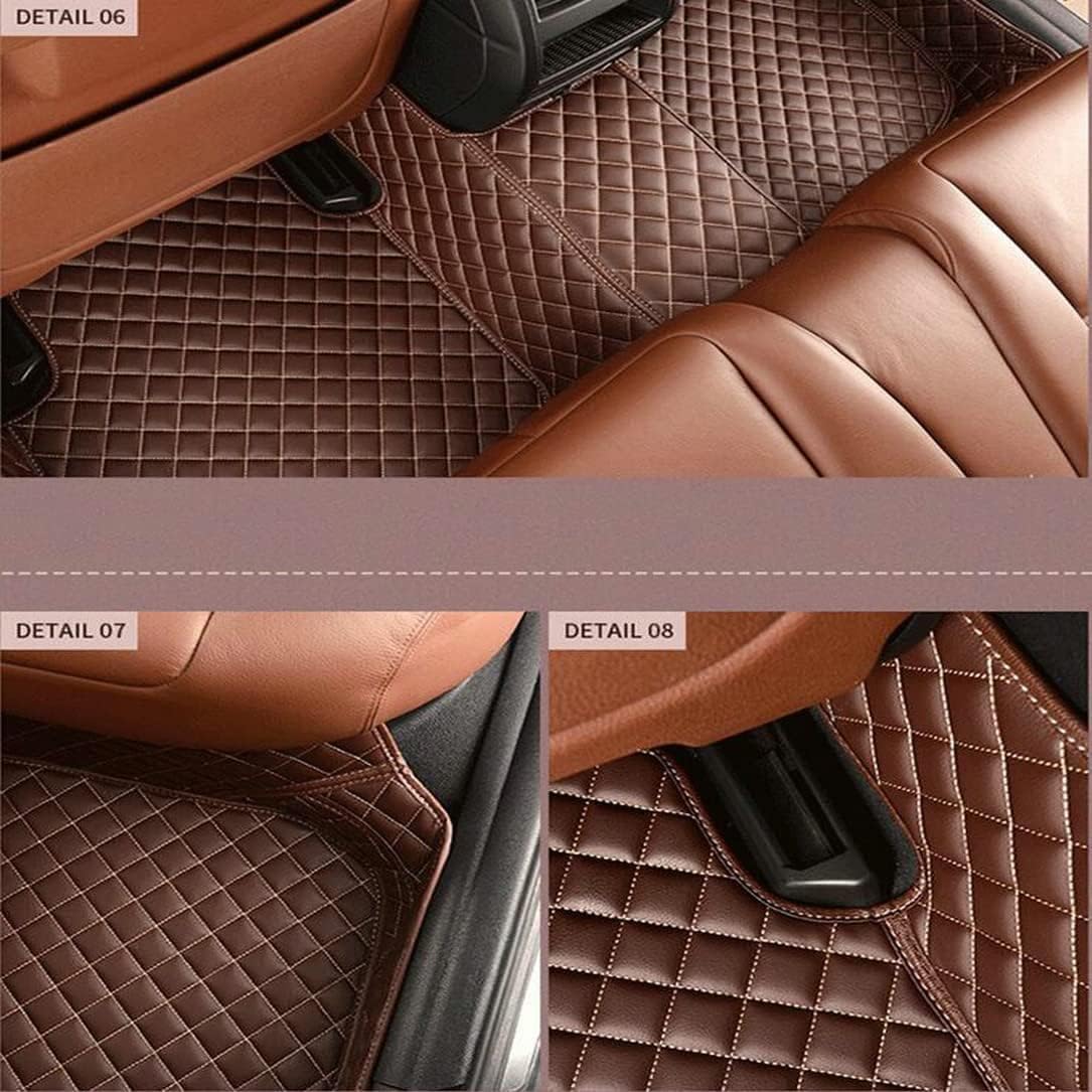 Personaliza las alfombrillas de cuero de protección para todo tipo de clima para automóviles, SUV y camiones según el modelo automotriz (morado)