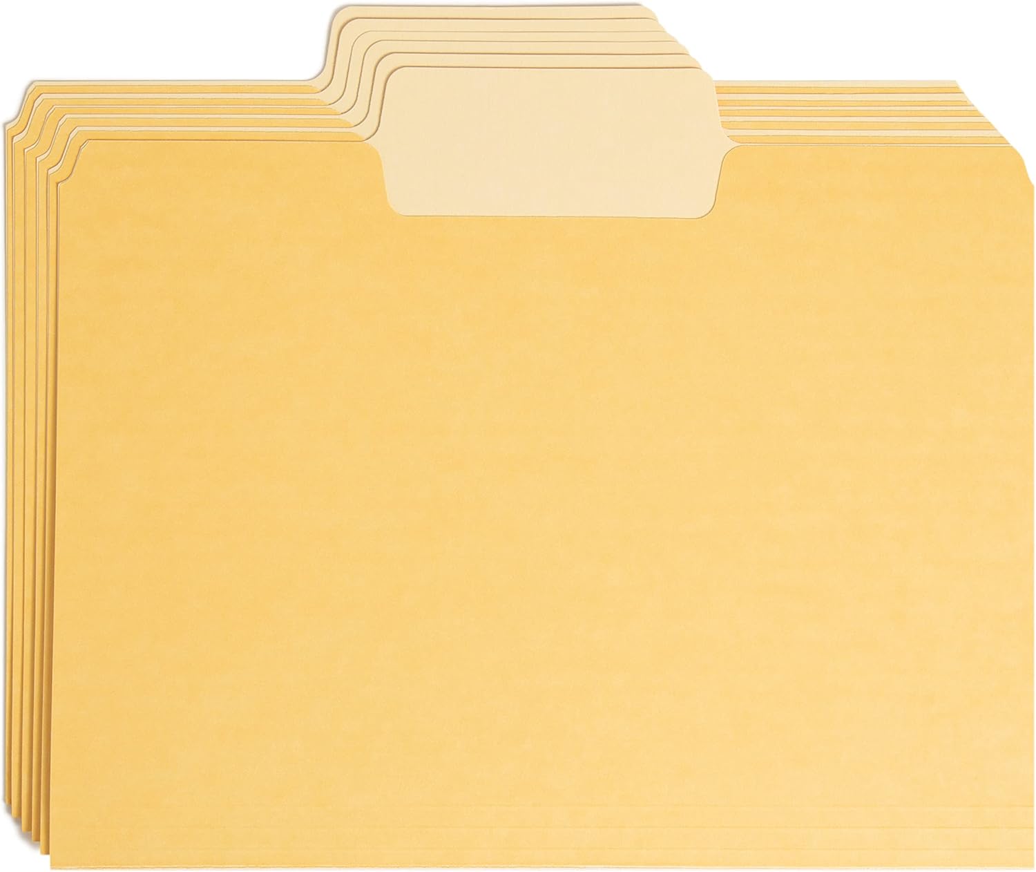 U Brands Juego de carpetas de archivos, suministros de oficina, con súper pestañas, certificado FSC, 48 unidades