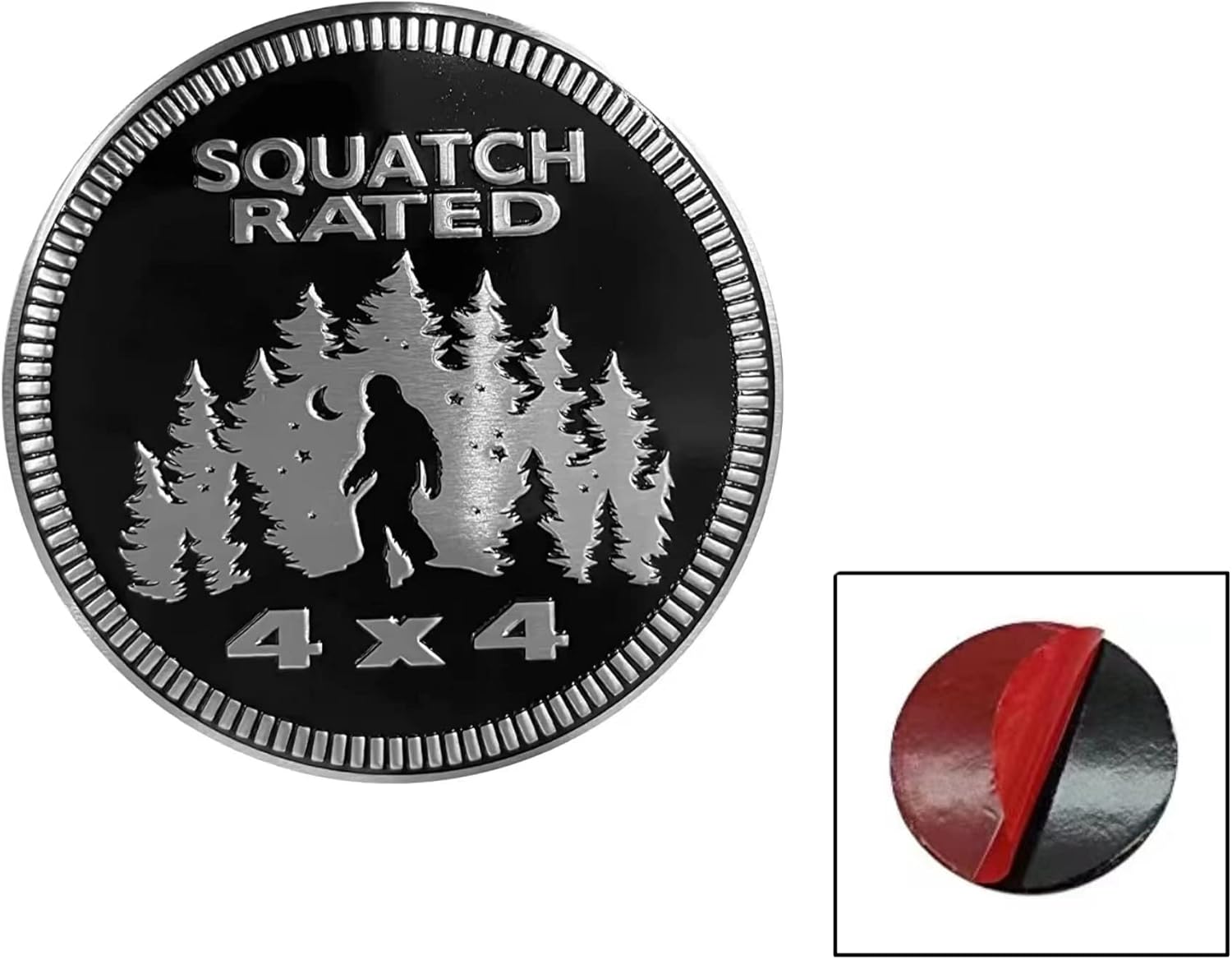 Emblema de automóvil de 4 x 4 pulgadas, calcomanías 3D para insignias de automóvil compatibles con vehículos Jeep Wrangler, camiones, SUV