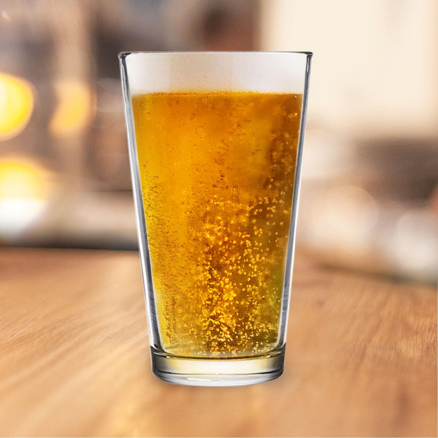 DU VINO Juego de vasos de pinta nucleados clásicos para una mejor retención de la cabeza, aroma y sabor, vaso de 16 onzas para beber cerveza, vasos