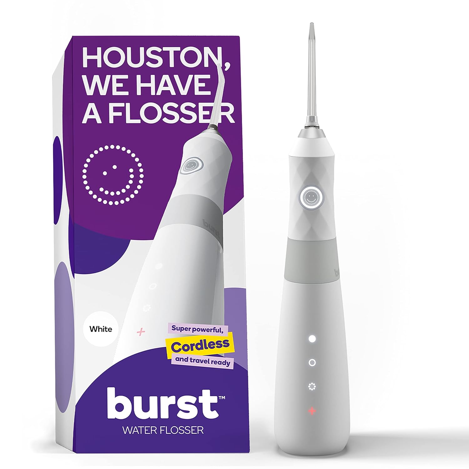 BURST Irrigador de agua  Hilo de agua eléctrico inalámbrico  3 modos, resistente al agua  Portátil para viajes con bolsa de viaje  Picadores de agua