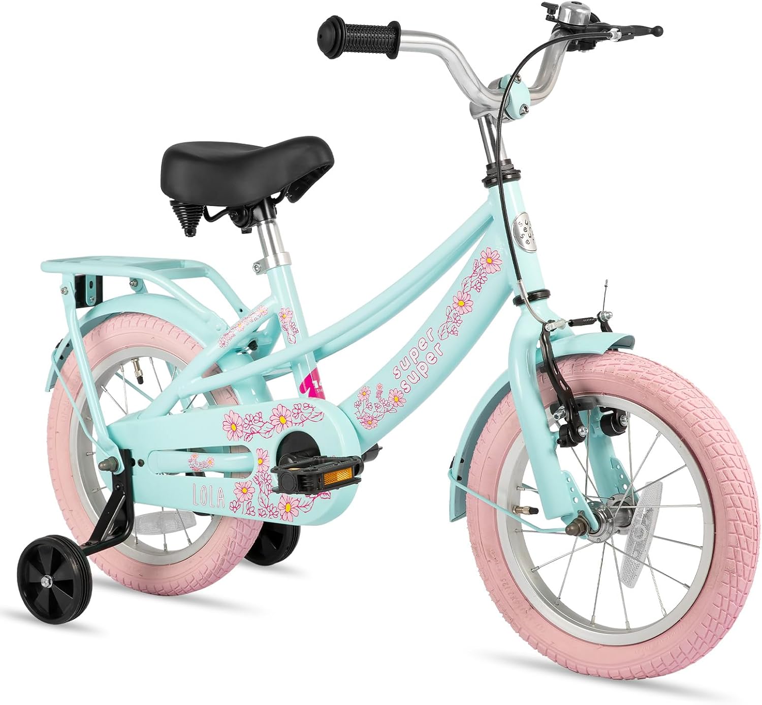 JOYSTAR Petal – Bicicleta para niñas pequeñas y niños, bicicleta para niños de 12, 14, 16 años, con cesta para niñas de 2 a 9 años, bicicleta para