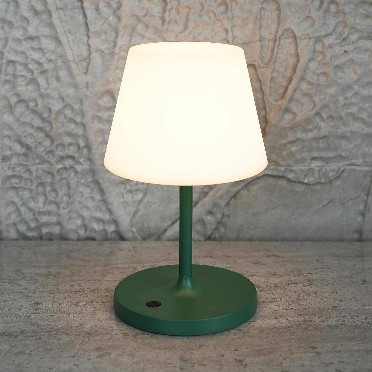 LOTITOL Lámpara de mesa para exteriores, recargable por USB, inalámbrica, 4000 mAh, LED de 2700 K, regulable al tacto, funciona con pilas