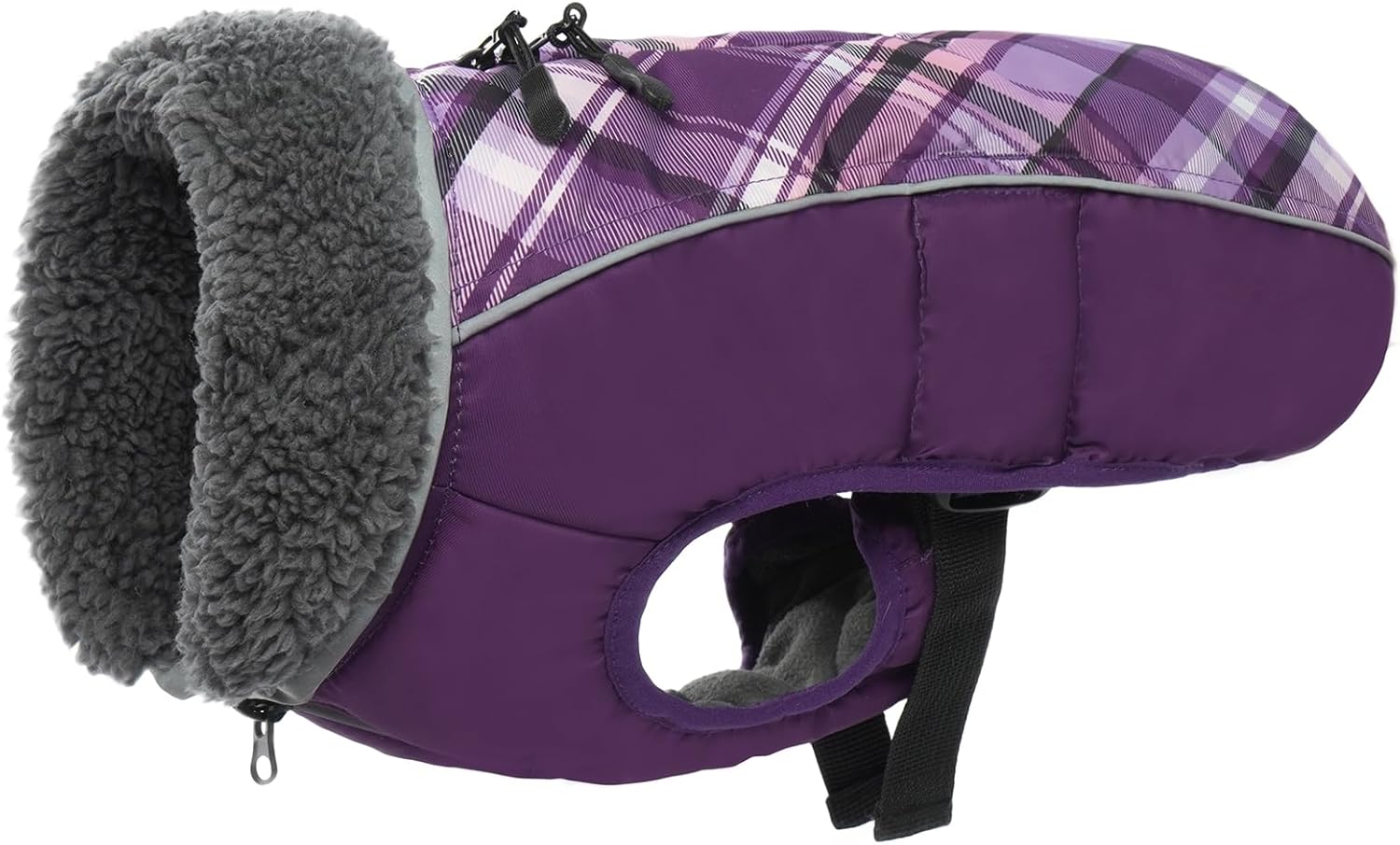 QBLEEV Abrigo de invierno para perro, abrigo cálido para perro, chaqueta reflectante para perros grandes, abrigo para clima frío, chaqueta