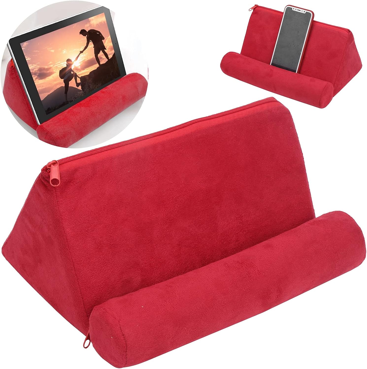 Soporte portátil para tableta de almohada para cama, reposabrazos, alfombra, muslos, con gran área de contacto