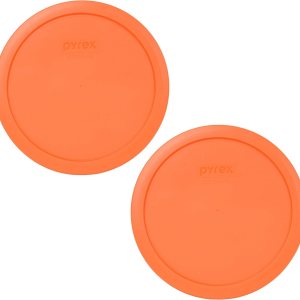Pyrex 7402-PC – Tapa redonda de plástico para almacenamiento de alimentos de 67 tazas, color naranja, paquete de 2, fabricada en los Estados Unidos Pyrex 7402-PC – Tapa redonda de plástico para almacenamiento de alimentos de 67 tazas, color naranja, paquete de 2, fabricada en los Estados Unidos