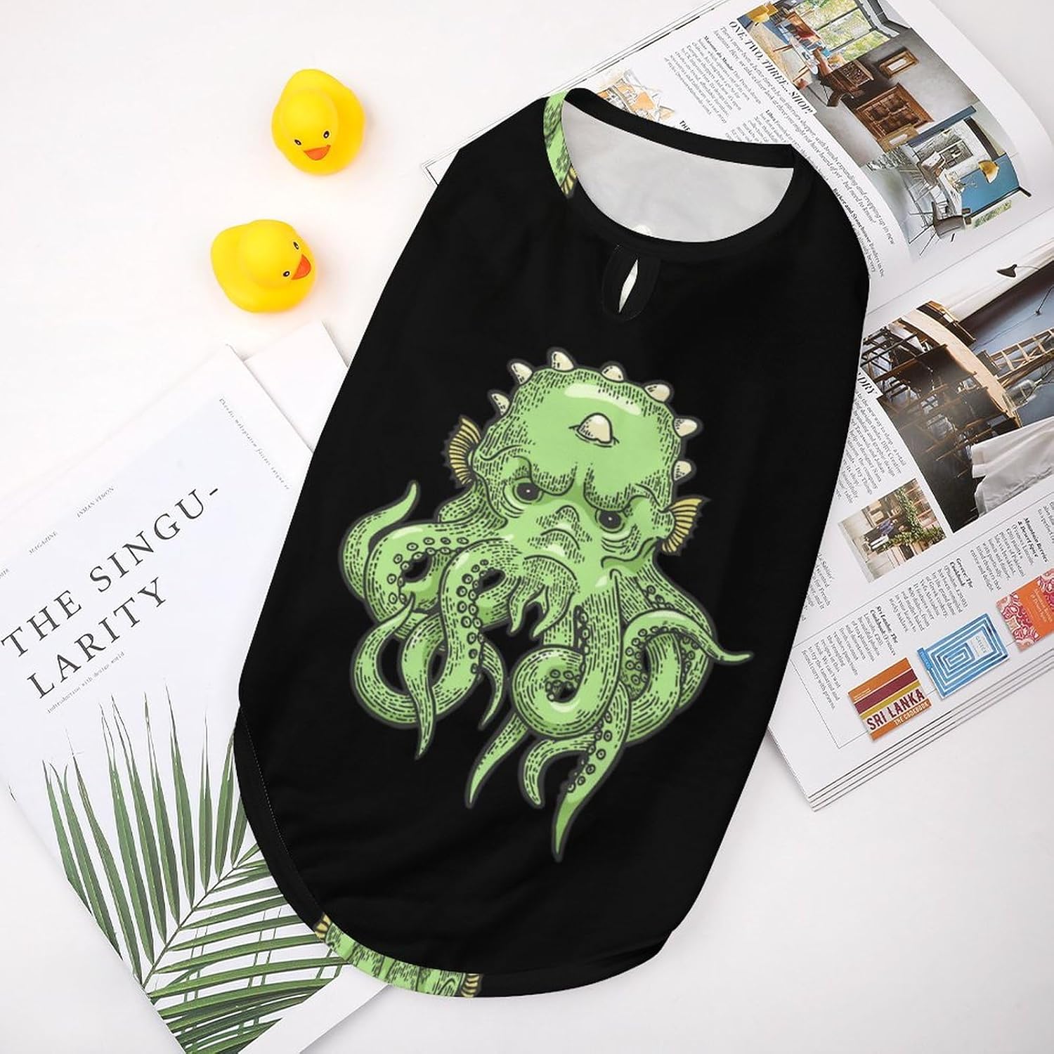 Cute Cthulhu Myth Creature Dog Clothes Pullover Dog Shirts Soft Pet Vest Tank Top for Small Medium Dogs & Cats L