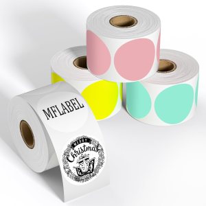 MFLABEL Etiquetas adhesivas térmicas de 2 pulgadas, 3000 etiquetas térmicas redondas, etiquetas térmicas circulares con blanco, rosa, verde, MFLABEL Etiquetas adhesivas térmicas de 2 pulgadas, 3000 etiquetas térmicas redondas, etiquetas térmicas circulares con blanco, rosa, verde,