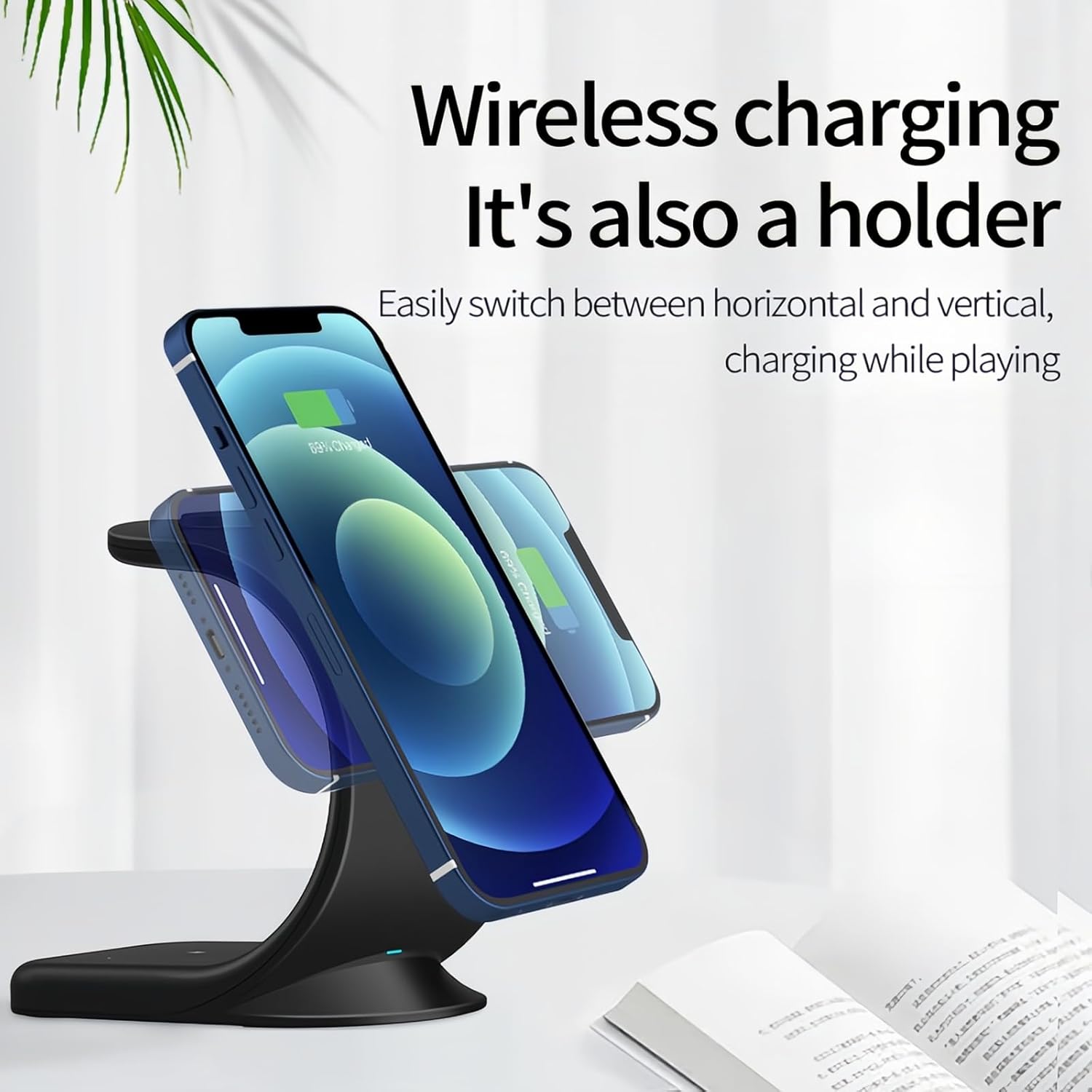 MMOBIEL Estación de carga inalámbrica compatible con iPhone, Apple Watch y AirPods – Soporte de cargador inalámbrico 3 en 1 de 18 W – Base de carga
