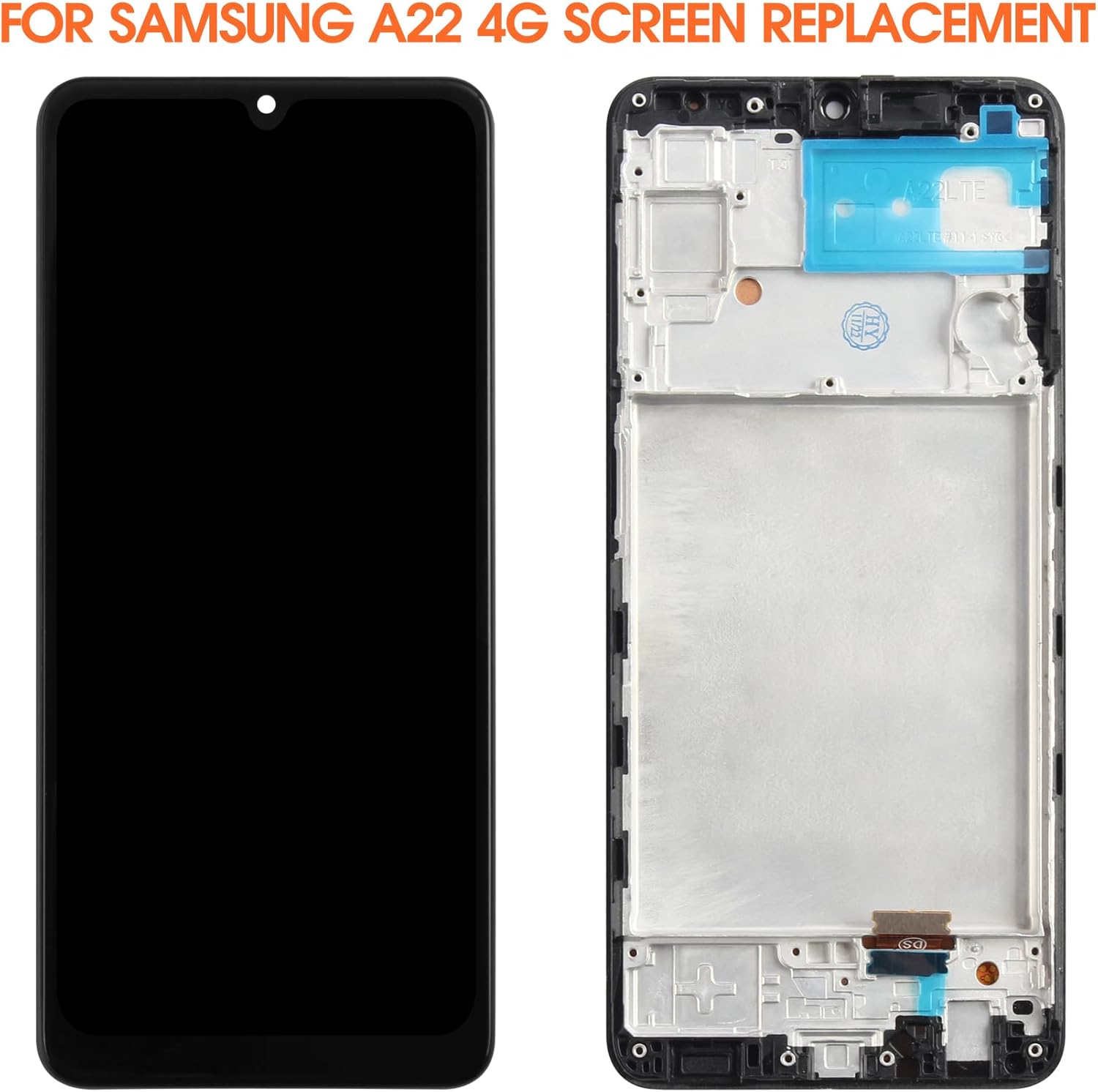 Para Samsung Galaxy A22 4G Reemplazo de pantalla para Samsung A22 Pantalla LCD SM-A225FDS SM-A225M Digitalizador de pantalla táctil Asamblea