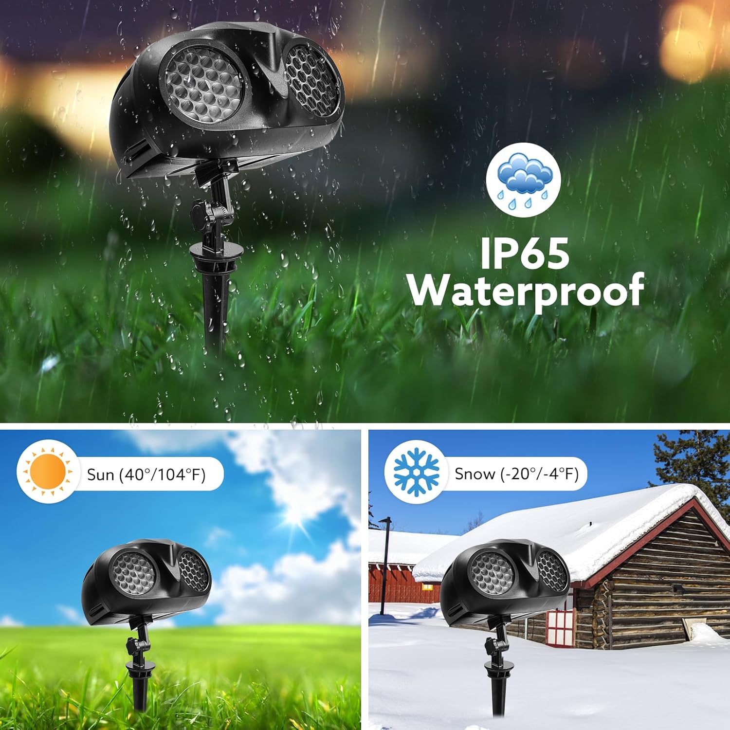 Proyector de luces de copo de nieve, proyector de luz de nieve con forma de búho de Navidad para exteriores, proyección dinámica de lámpara de